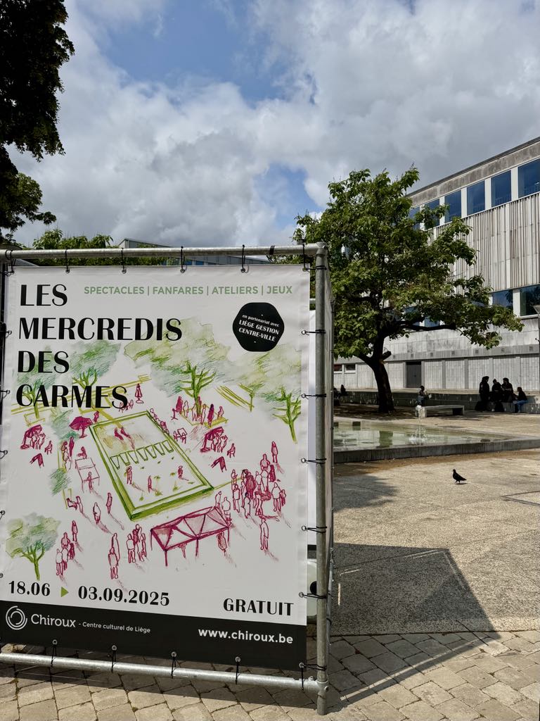 affiche annonçant les mercredis des carmes sur la place des carmes